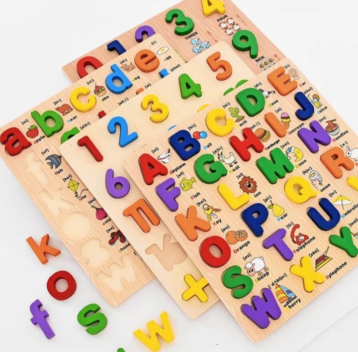 Wooden Montessori Toys Early Education Puzzle English Alphabet learning ABC Baby Toys Children Letter Board