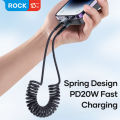 ROCK 20W PD Type C Cable To Lightning. 