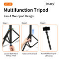 JMARY MT-39 153cm Selfie Stick Tripod | Heavy Duty Aluminum Phone & Camera Stand | Extendable with Bluetooth Remote & Phone Clip. 