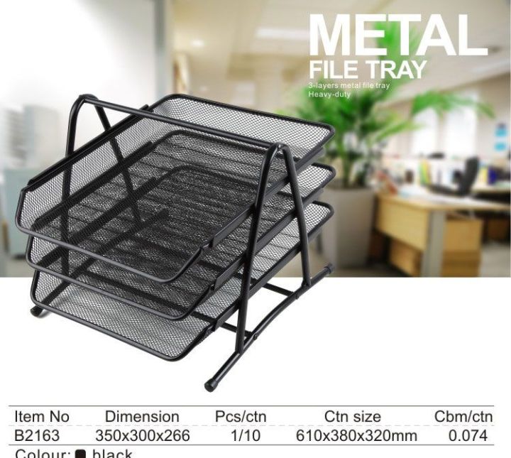 3 Layer Comix Metal File Tray