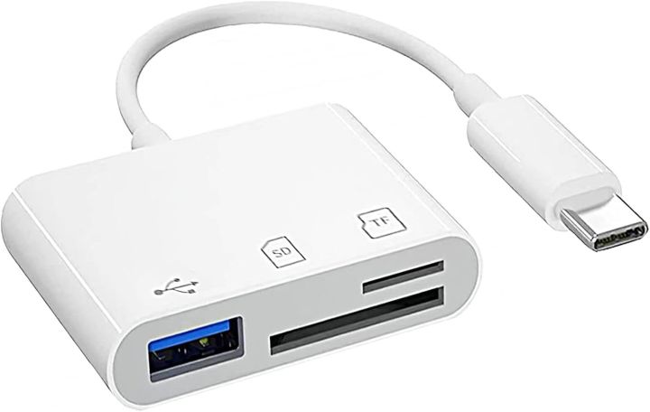 COTECI USB-C OTG 3 in 1 SD Card Reader Micro sd/TF Card Reader Adapter