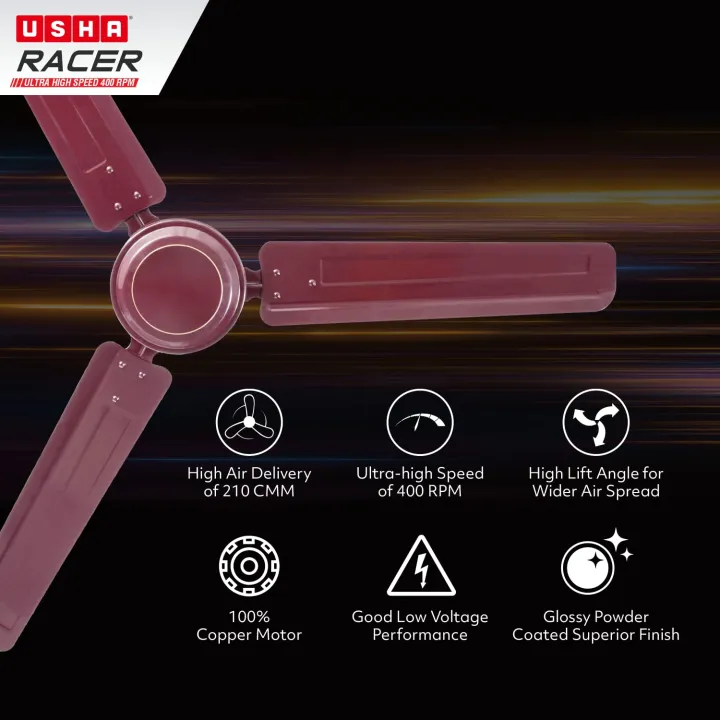 Usha%20Racer%201200MM%20Ultra%20High%20Speed%20400RPM%20Ceiling%20Fan%20%7C%202%20Years%20Guarantee%20-%20Image%202
