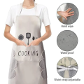 Unisex Striped Apron with Hand Pockets Waterproof Oil Resistant Kitchen Apron. 