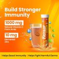 Fast&Up Charge with Natural Vitamin C and Zinc for Immunity - 20 Effervescent Tablets - Orange Flavour. 