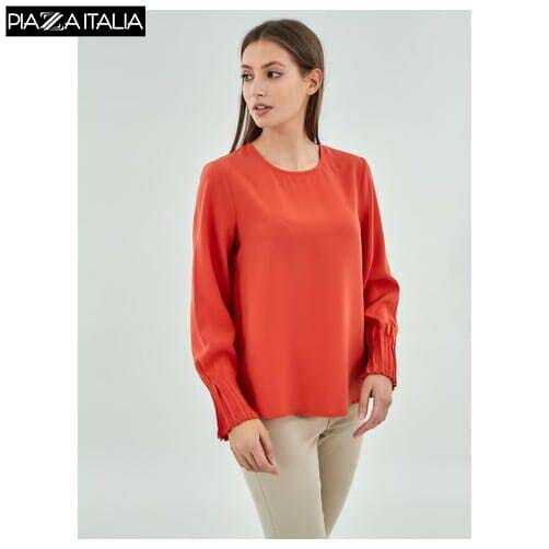 PIAZZAITALIA Arancia Orange Minimal Tunic For Women - 25513
