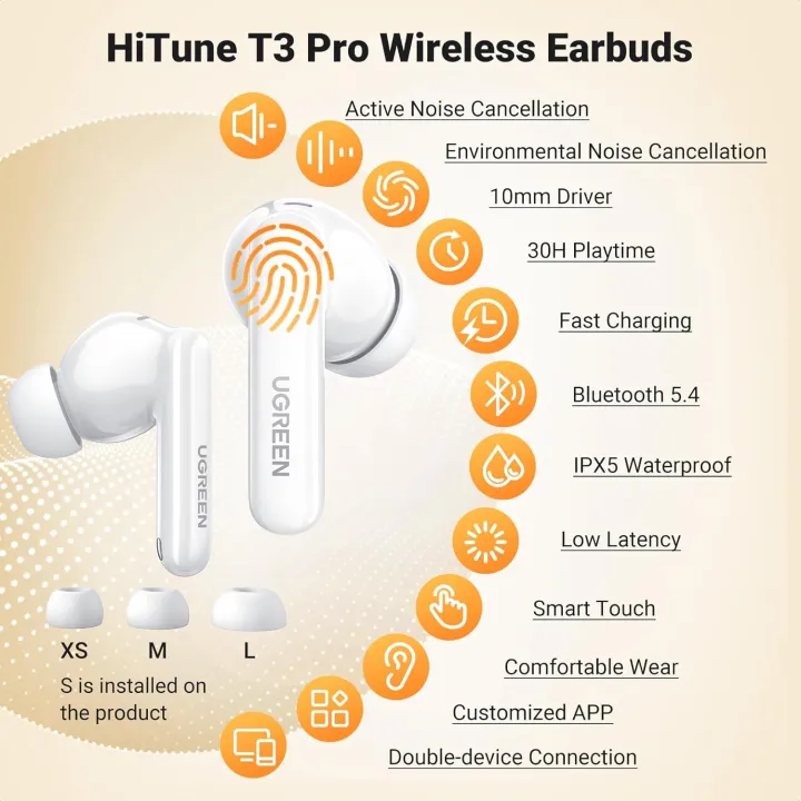 (WS206-35725)%20UGREEN%20HiTune%20T3%20Pro%20Earbuds%20Bluetooth%205.4%20Active%20Noise%20Cancellation%204%20Mics%20ENC%20Clear%20Calls,%2030H%20Playtime%20Fast%20Charge,%20IPX5%20Waterproof%20-%20Image%209