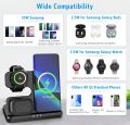 HOCO CQ2 3 In 1 Wireless Charger Stand 15W For Samsung Phones. 