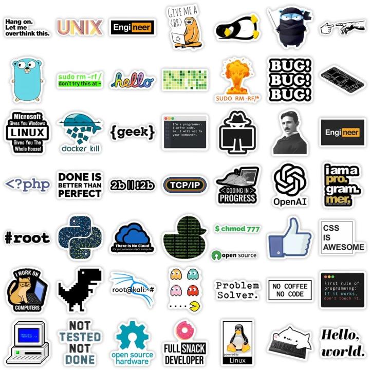 Developers%20Programming%20Languages%20Stickers%20Logo%20Github%20Go%20Python%20Linux%20DIY%20Toy%20Gift%20Decorative%20Decal%20for%20Phone%20Laptop%20Waterproof%20-%20Image%206