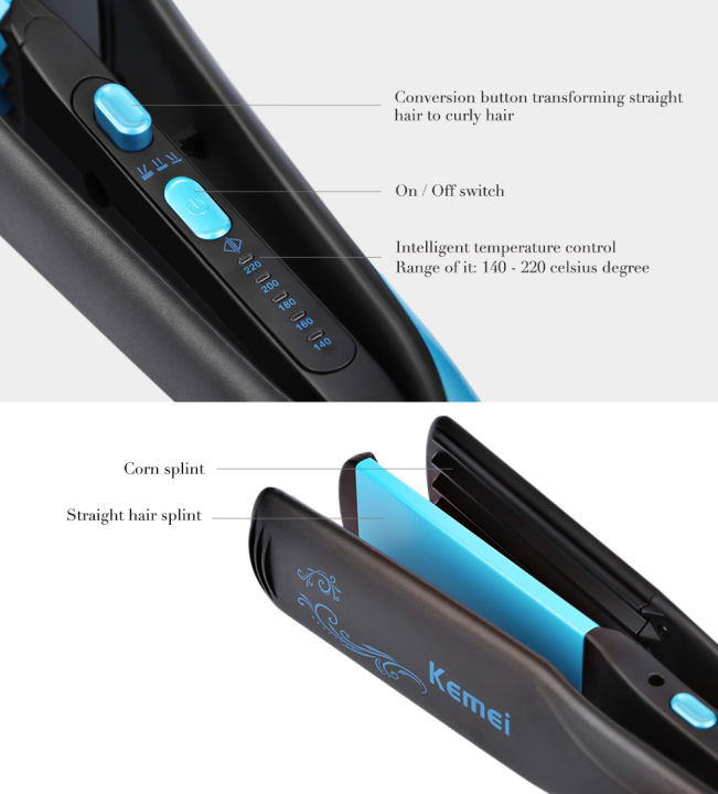 Kemei%20km%202209%20km%202209%20Hair%20Straightener%20%20(Black,%20Blue)%20-%20Image%204