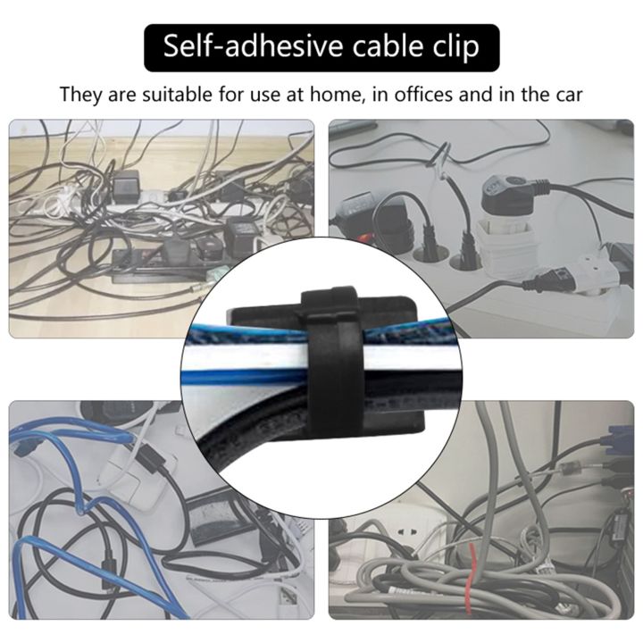 50%20pcs.%20Self%20Adhesive%20Cable%20Clamp%20Plastic%20Rectangular%20Cable%20Clips%20Cable%20Tie%20Quick%20Bind%20Cable%20Wire%20Management%20Holder%20for%20Car%20-%20Image%207