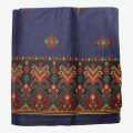Blue Cotton Printed Holland Lungi For Women. 