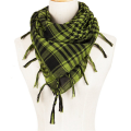 ARELENE 2X Unisex Scarf Polyester Tassel Arab Desert Shemagh, Green. 