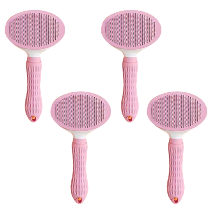 FORIDE Cat Comb Remove Loose Hair Comb Dog Hair Removal Brush Cat Hair Removal Brush Pet Cat Supplies Pink