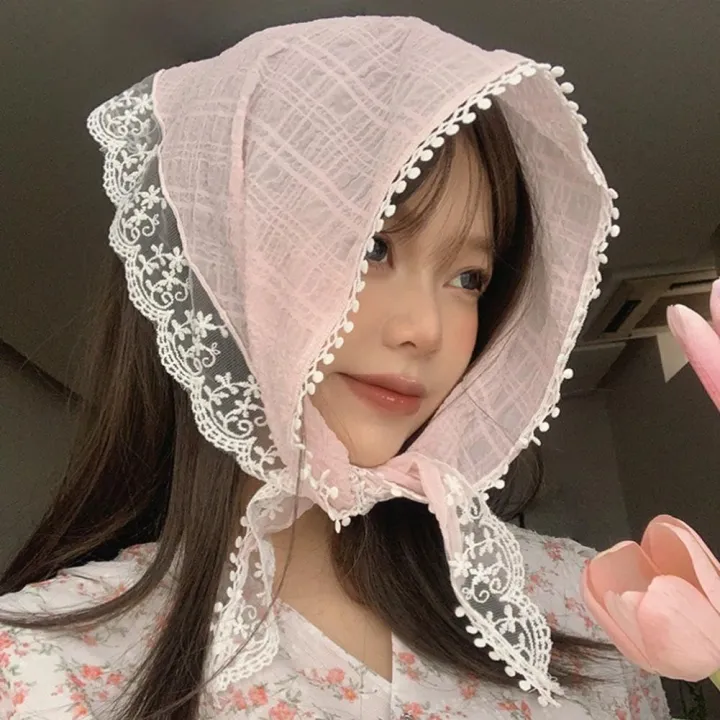 Korean%20Triangle%20Headscarf%20Lace%20Flower%20Summer%20Women%20Girls%20Ins%20Sweet%20Cute%20Head%20Scarf%20Travel%20Versatile%20Hair%20Scarf%20(%201%20%20piece)%20-%20Image%206