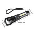 Oufeiton Usb-c Rechargeable Flashlight Usb Rechargeable Led Flashlight for Outdoor Activities Waterproof Super Bright 5 Modes for Fishing. 