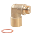 JAERBEE M18x1.5 90 Degree Oxygen Sensor Extender Brass Oxygen Sensor Spacer O2 Sensor Adapter Oxygen Sensor Connector Car Parts. 