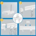 Flexible Bendable Ceiling Curtain Track, Ceiling Mount for Curtain Rail, Room Divider Ceiling Track for Curtains 9.8FT. 