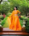 Yellow Lehenga Choli Women's Traditional Indian Dress with Blouse And Skirt. 