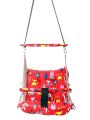 Baby Cotton Swing Chair Hanging Jhula for 6 Month to 2 Years Kid's with 15 kg Capacity and Safety Belt (Red). 