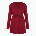 Heliisoer Maternity V-Neck Long Sleeve Bandage Solid Nursing Blouse Tops. 