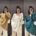 Tailor Stitch Warm V-Neck Long Woolen Sweater Top For Women. 