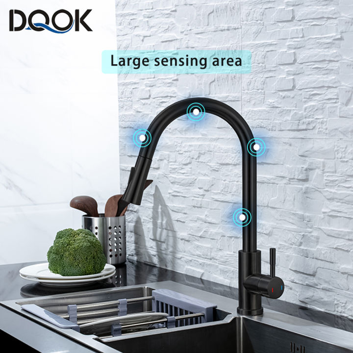 DQOK%20Kitchen%20Faucet%20Pull%20Out%20Brushed%20Nickle%20Sensor%20Stainless%20Steel%20Black%20Smart%20Induction%20Mixed%20Tap%20Touch%20Control%20Sink%20Tap%20-%20Image%203