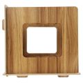 Detachable Wooden 4 Sections Storage Rack Box Desktop Board DIY Organizer Detachable Book Shelf Rack CD DVD Stand Brown. 