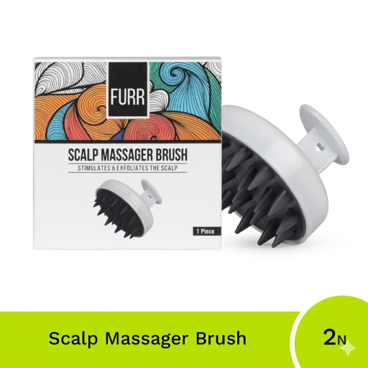 FURR By Pee Safe Silicone Scalp Massager Brush – Hair Shampoo Brush for Scalp Cleaning & Dandruff Care Pack Of 2