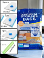 Vacuum Storage Bags 5 Pack Fashion Set of 5 Different Size Vacuum Storage Bag For Clothes With Hand Pump. 