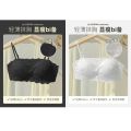 AUN Women's Tube Top Underwear Summer Thin Big Breast Size Concealing Strapless Bandeau Anti-Exposure Underwired Bra. 