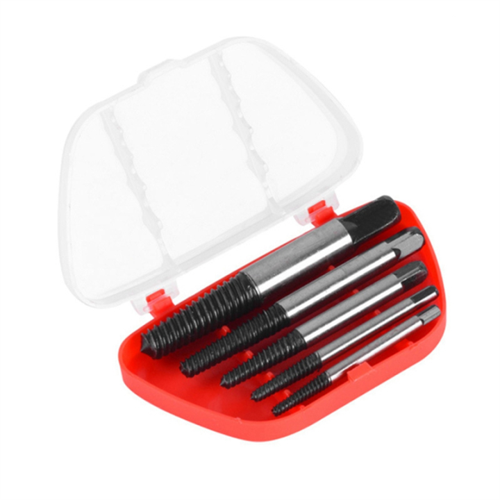 5 Pieces of Broken Screw Extractor Bit Set Carbon Steel Double-Sided Screw Pulling Center Bit Hardware Tools Durable
