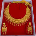 Panchadhatu With Gold Plated Necklace Mini Haar With Earring For Women. 