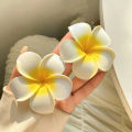 Spunky Add-ons  Plumeria Flower Hair Clips For Women Side Pins Bangs Clips Flower Hairpin Hawaii Wedding Accessories. 