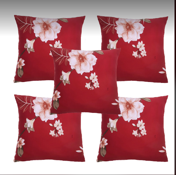 Pack Of 5 Stretchable Cushion Cover 16x16inch