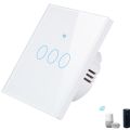 Tuya Smart Zigbee Smart Switch With Touch Panel Eu Standard Light Switch App Remote Control Compatiable with Alexa Google Home. 