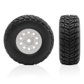 Wheels Rims with Tires for ARRMA 1/14 Mini MOJAVE GROM RC Car White. 