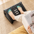 Foot Rest Stool Adjustable Foot Stepping Platform with Rollers Foot Resting Stool Comfortable Massage Pad for Gaming A. 