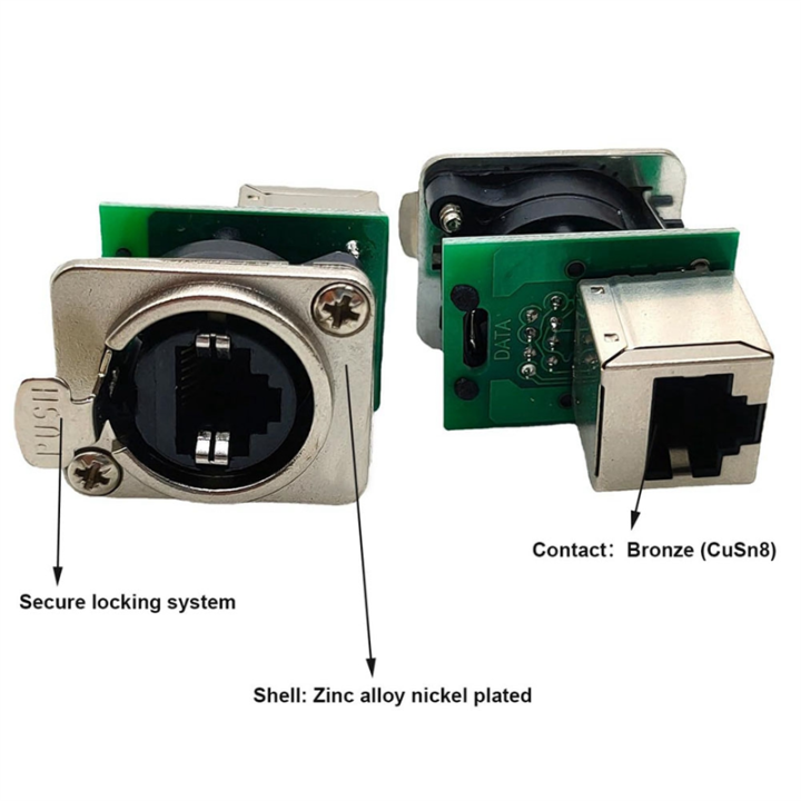 Ethercon Rj45 Chassis Socket,D-N8FDP RJ45 Feed/Pass Panel Mount Jack,D ...