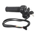 Durable Waterproof Electric Bike Throttle Grip 3-Pin Connector with 2 Keys Speed Controller Grip Twist Handlebar Ebike Throttle Grip Electric Scooter. 
