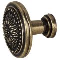 20 Pack Antique Flower Round Handle Kitchen Cabinet Cupboard Door Drawer Pull Knob with Screws 25 x 23mm. 