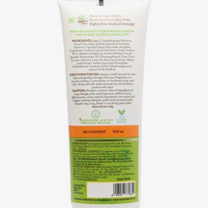 Mamaearth%20Vitamin%20C%20Face%20Wash%20With%20Vitamin%20C%20&%20Tumeric%20For%20Skin%20Illumination%20100ml%20-%20Image%204