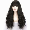 Long Wavy Hair Wig With Frontal Bangs For Women. 