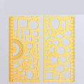 Multipurpose 2PCS Multifunctional Office Geometric Drawing Template Stationery Geometric Function DIY Puzzle Circle Maker Drawing Ruler Drawing Ruler Template Rulers Drafting Supplies Mathematical Geometry Wavy Line Ruler. 