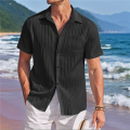 Men's Casual Button Down Shirts Black XL. 
