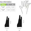 (GGBR) 15 Pack Artist Gloves for Tablet Digital Drawing Glove Two Fingers Thicken Palm Rejection Glove for Graphics Pad (M). 