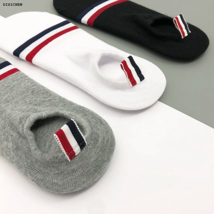 DISICHEN%20Fifty%20percent%20discount%20TB%20Men's%20Socks%20Breathable%20Fashion%20Luxury%20Brand%20Short%20Casual%20Summer%20Cotton%20Sports%20Cotton%20Socks%20Ankle%20Harajuku%20Grey%20Socks%201/6%20Pair%20-%20Image%202