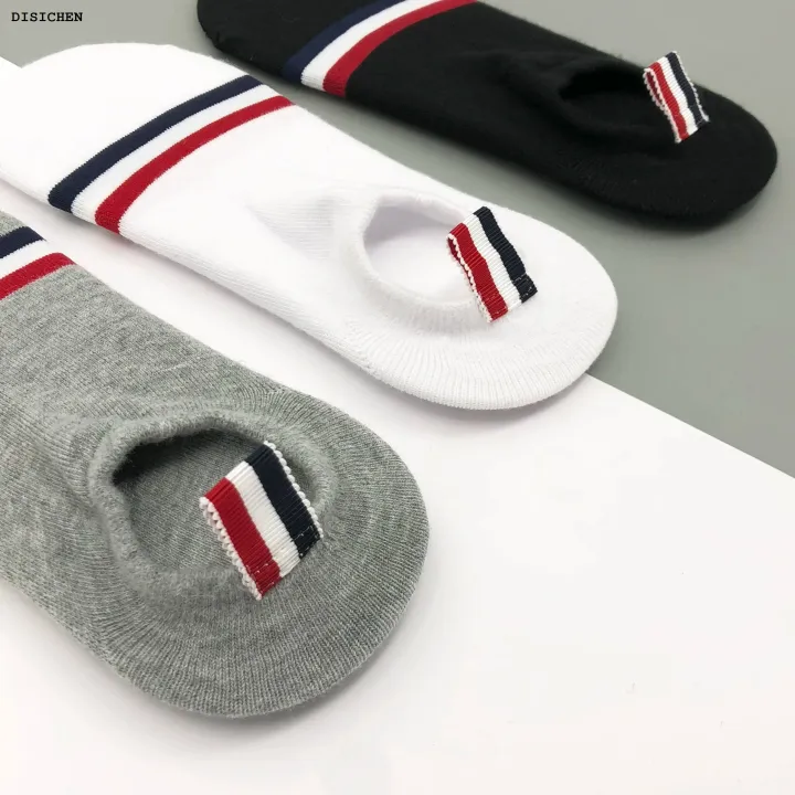 DISICHEN%20Fifty%20percent%20discount%20TB%20Men's%20Socks%20Breathable%20Fashion%20Luxury%20Brand%20Short%20Casual%20Summer%20Cotton%20Sports%20Cotton%20Socks%20Ankle%20Harajuku%20Grey%20Socks%201/6%20Pair%20-%20Image%202