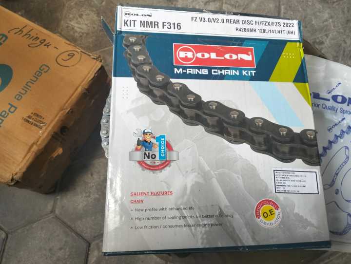 FZ V2/V3 chain sprocket||FZ V3 chain kit||Rollen chain sprocket | Daraz ...