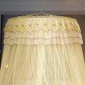 Hanging Round Mosquito Net For King/Queen/Double Beds | Polyester Material Easy To Install Round Mosquito Net. 
