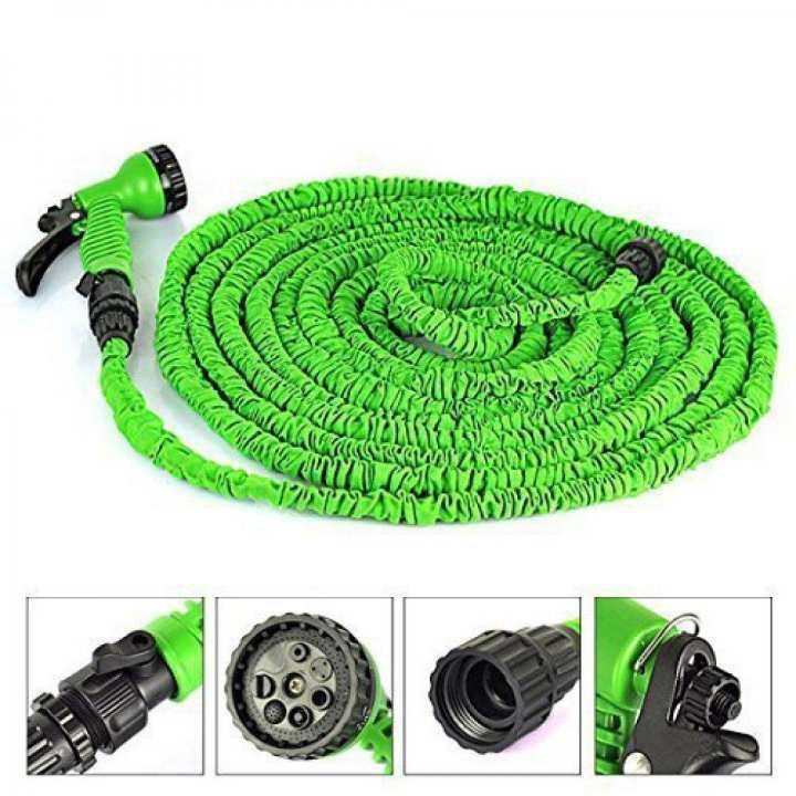 100-Feet Green The Incredible Expanding Magical Hose Pipe With Spray Gun